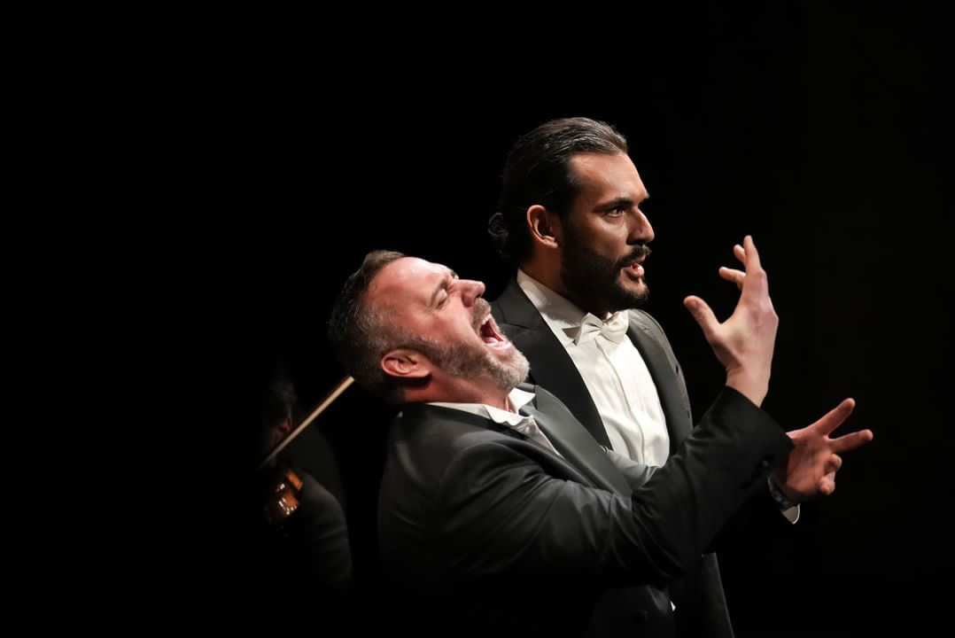 Christian Van Horn singing beside another performer in the 2024 Don Giovanni concert