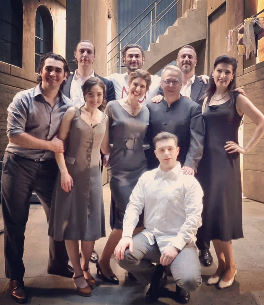 Don Giovanni cast members together at the Paris Opera