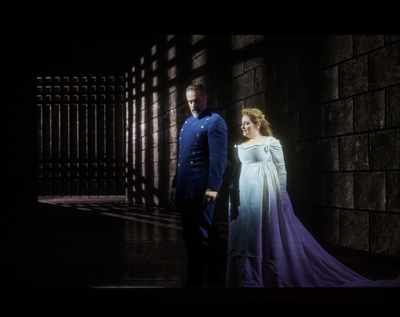 Christian Van Horn as Bluebeard and Karen Cargill as Judith standing together in the Canadian Opera Company’s 2026 production.