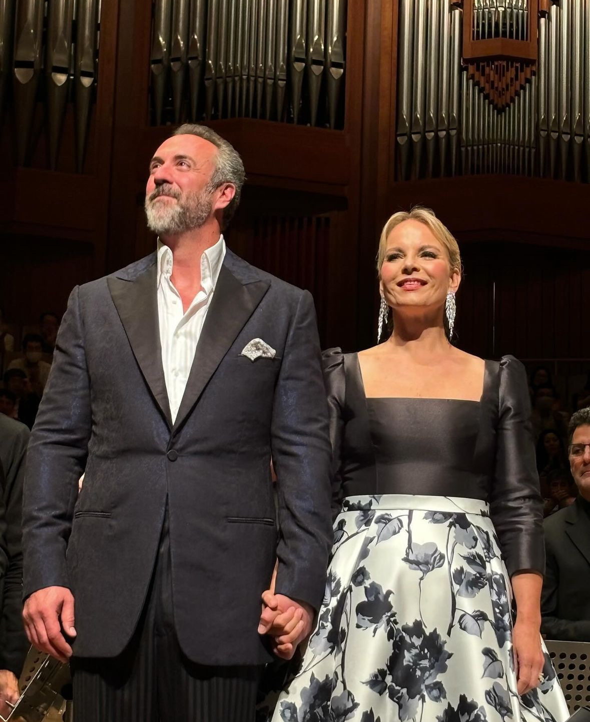 Christian Van Horn with Elīna Garanča following Bluebeard’s Castle with the Metropolitan Opera Orchestra in Tokyo, Japan, 2024