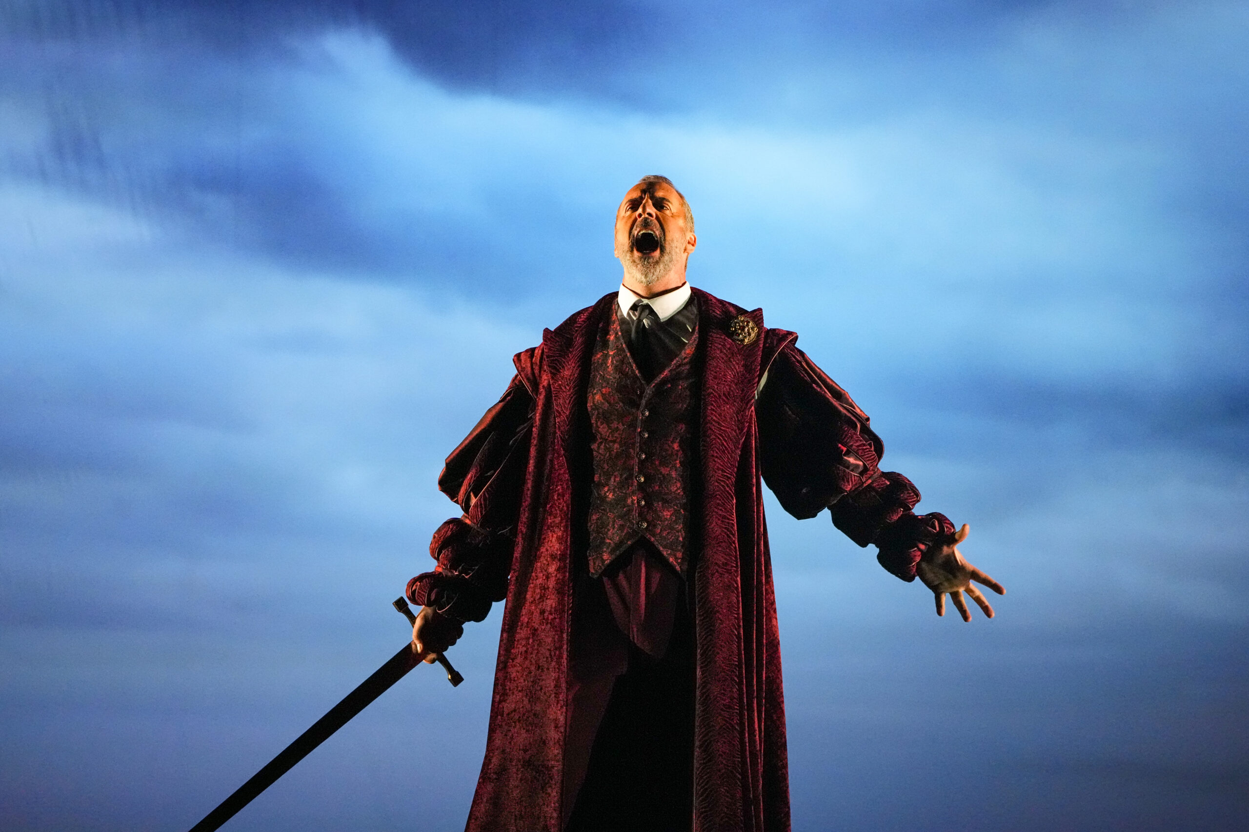 Christian Van Horn as Fiesco in Simon Boccanegra at Opera Philadelphia