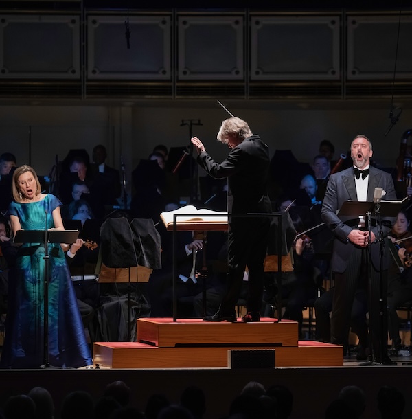 Christian Van Horn, Ekaterina Gubanova and Esa-Pekka Salonen in Bluebeard’s Castle with the Chicago Symphony Orchestra