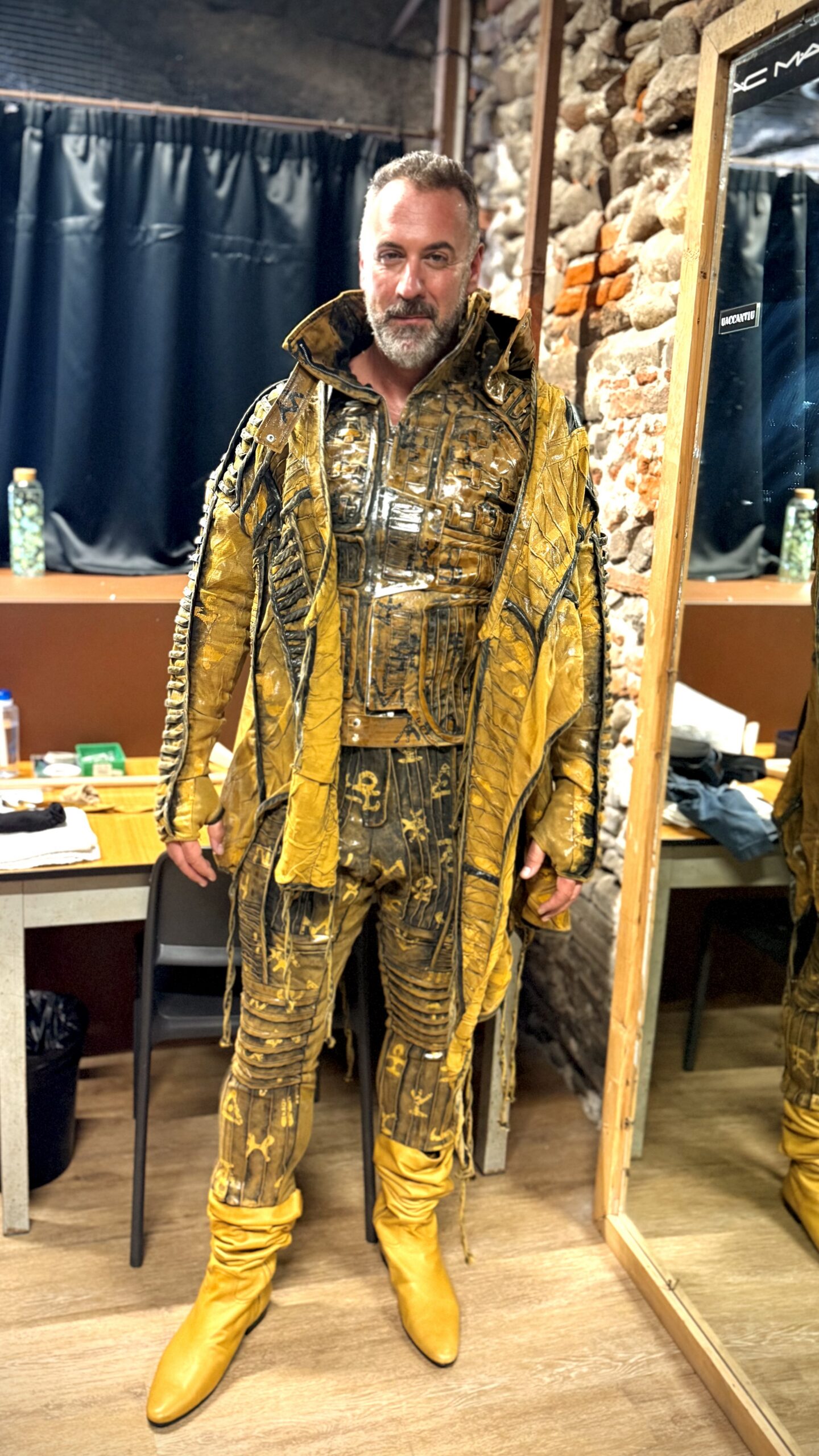 Christian Van Horn in Zaccaria costume backstage in Verona.